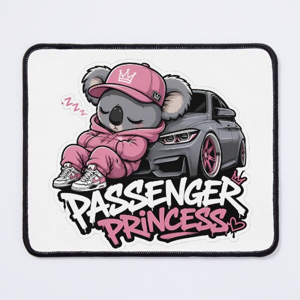 Item preview, Passenger Princess Koala – Cute Car Cartoon Mascot Sticker designed and sold by Aesthicer.