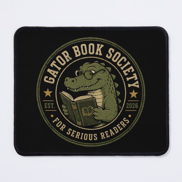 Item preview, Alligator Reading Gator Book Society Vintage Book Lover Design designed and sold by AMICO77.