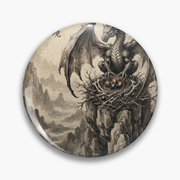 Item preview, The Dragon’s Peak Nest Sumi-e Ink Wash designed and sold by DuckOddity.