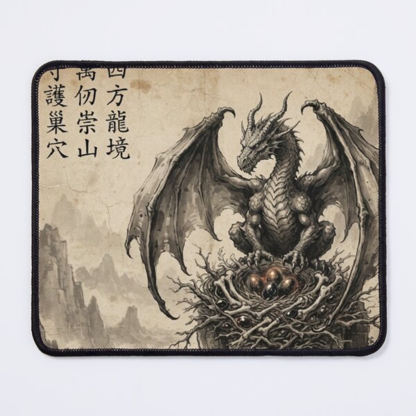 Item preview, The Dragon’s Peak Nest Sumi-e Ink Wash designed and sold by DuckOddity.