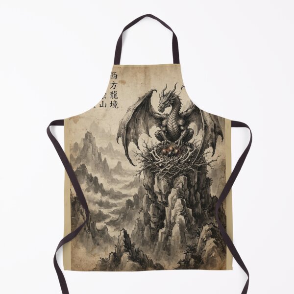 Item preview, The Dragon’s Peak Nest Sumi-e Ink Wash designed and sold by DuckOddity.