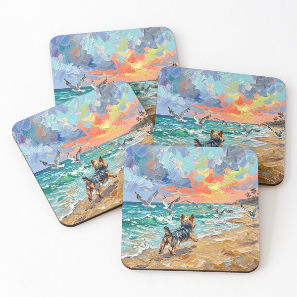 Item preview, Beach Chase – Yorkie designed and sold by AjaTrier.