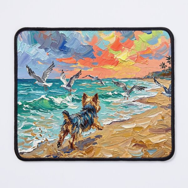 Item preview, Beach Chase – Yorkie designed and sold by AjaTrier.