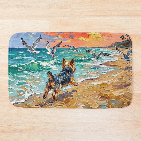 Item preview, Beach Chase – Yorkie designed and sold by AjaTrier.
