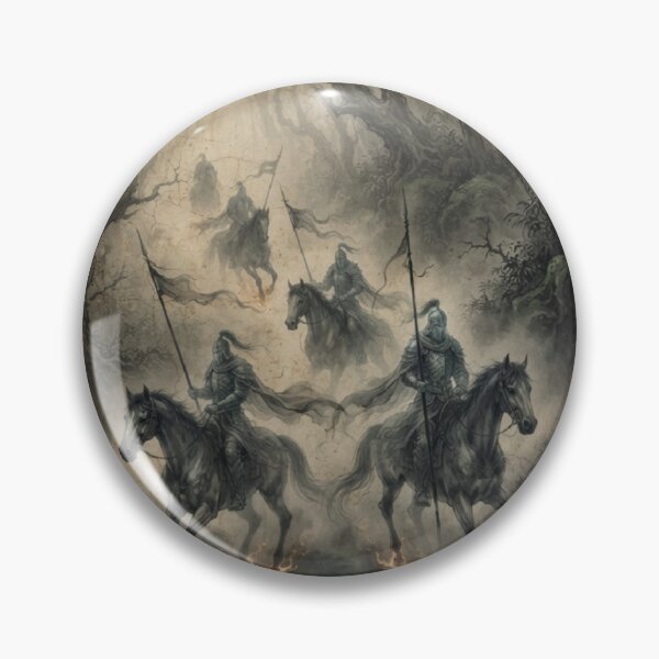Item preview, The Spectral Cavalry in the Mist Sumi-e Ink Wash designed and sold by DuckOddity.