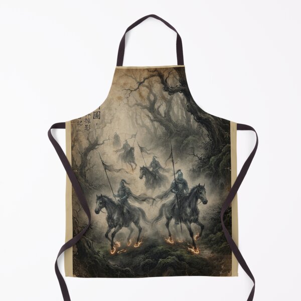 Item preview, The Spectral Cavalry in the Mist Sumi-e Ink Wash designed and sold by DuckOddity.