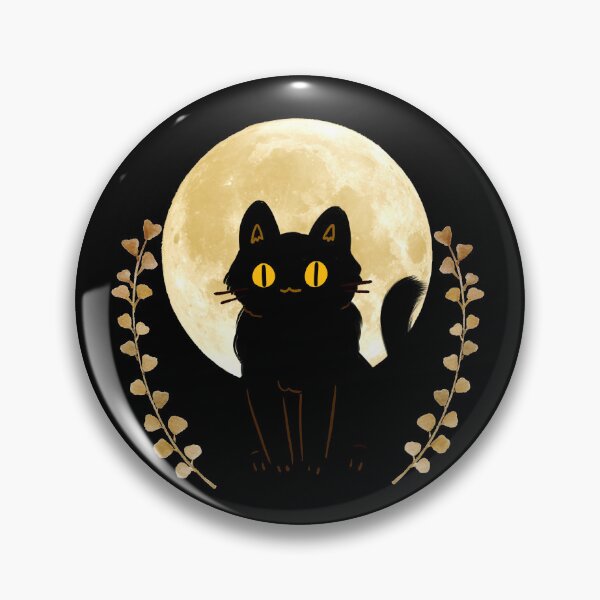 Item preview, Moonlit Black Cat | Witchy Cottagecore Aesthetic designed and sold by Krishnacre8.
