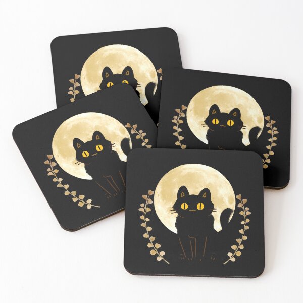 Item preview, Moonlit Black Cat | Witchy Cottagecore Aesthetic designed and sold by Krishnacre8.