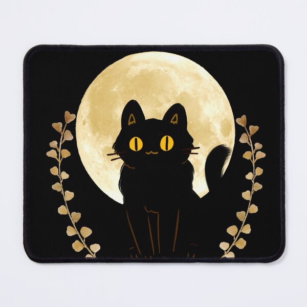 Item preview, Moonlit Black Cat | Witchy Cottagecore Aesthetic designed and sold by Krishnacre8.