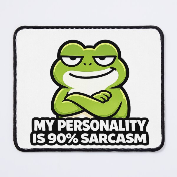 Item preview, Funny Sarcastic Frog Sticker | My Personality Is 90% Sarcasm | Cute Frog Meme Gift designed and sold by Moss & Mellow.