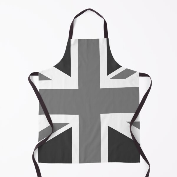 Artikelvorschau, Union Jack Flagge des Vereinigten Königreichs in Schwarzweiß entworfen und verkauft von Bruiserstang.