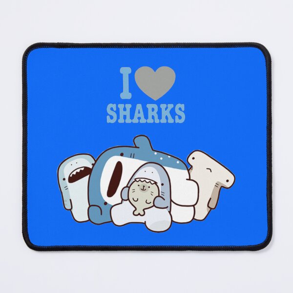 Item preview, I Love Sharks Cute Kawaii designed and sold by Heavenly-Cloudz.