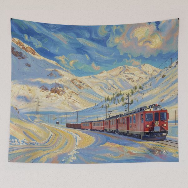 Aperçu de l'œuvre Train d'hiver créée et vendue par tomorrowsart.