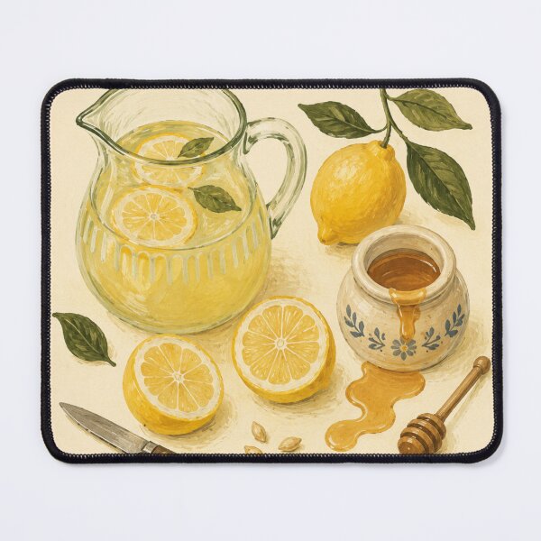 Item preview, Citrus State of Mind | Hand Painted Lemonade Flat Lay Illustration designed and sold by UUniqueIImprint.