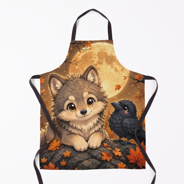 Item preview, Autumn Wolf and Raven under Full Moon designed and sold by alw951.