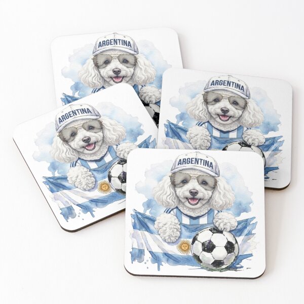 Item preview, White poodle World Cup Argentina Suppawter designed and sold by The Suppawters.