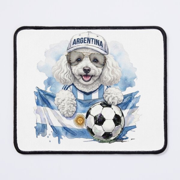 Item preview, White poodle World Cup Argentina Suppawter designed and sold by The Suppawters.