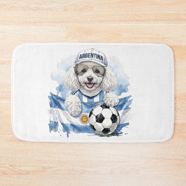 Item preview, White poodle World Cup Argentina Suppawter designed and sold by The Suppawters.