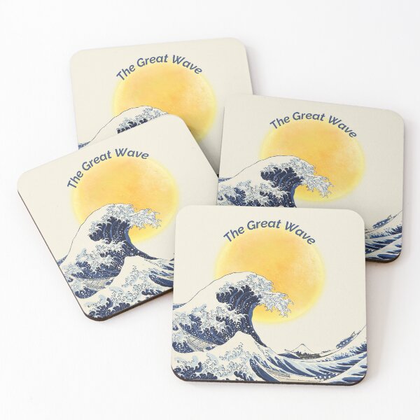 Item preview, Retro  Great Wave Sunset | Vintage Ocean Art designed and sold by Krishnacre8.