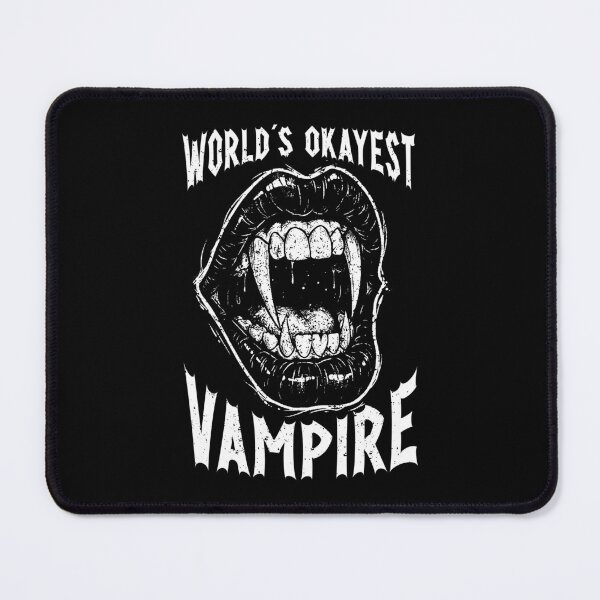Item preview, World's Okayest Vampire Distressed Gothic Fangs designed and sold by Dmetalx Art Apparel.