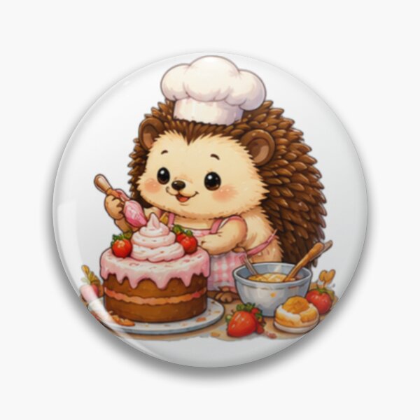 Item preview, Cute Hedgehog Baker designed and sold by DailyDoodlesBySumbul.