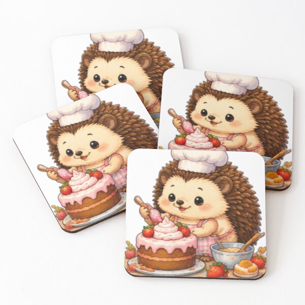 Item preview, Cute Hedgehog Baker designed and sold by DailyDoodlesBySumbul.