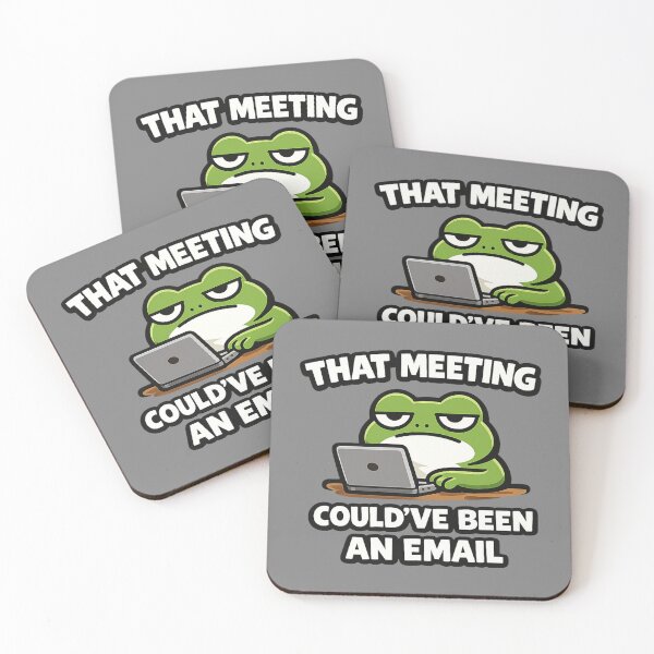 Item preview, Funny Office Frog Sticker | That Meeting Could've Been An Email designed and sold by Moss & Mellow.
