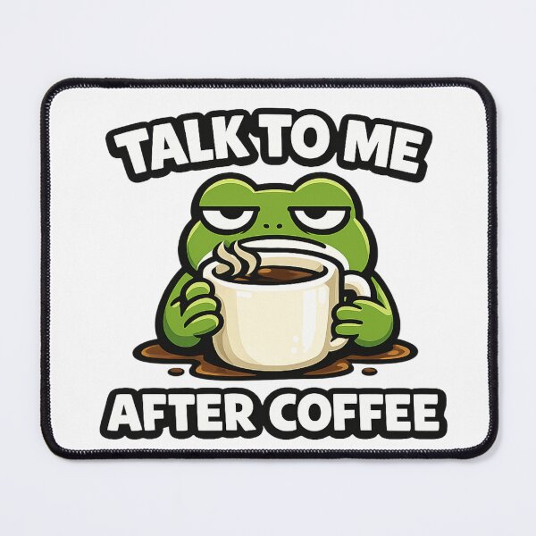 Item preview, Funny Frog Coffee Lover Sticker | Talk To Me After Coffee designed and sold by Moss & Mellow.