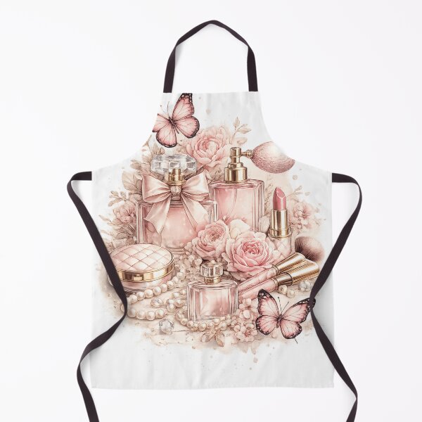 Item preview, Vintage Pink Perfume Vanity Watercolor designed and sold by ⭐ AURA STUDIO.