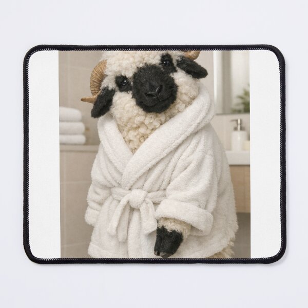 Item preview, Cozy Bathrobe Valais Blacknose Sheep designed and sold by Sillytoe.