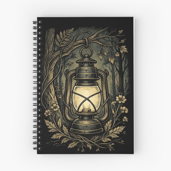 Item preview, Forest Witch Lantern Art | Dark Cottagecore Vintage Engraving Print | Mystical Moody Woodland Decor designed and sold by K Mood Studio.