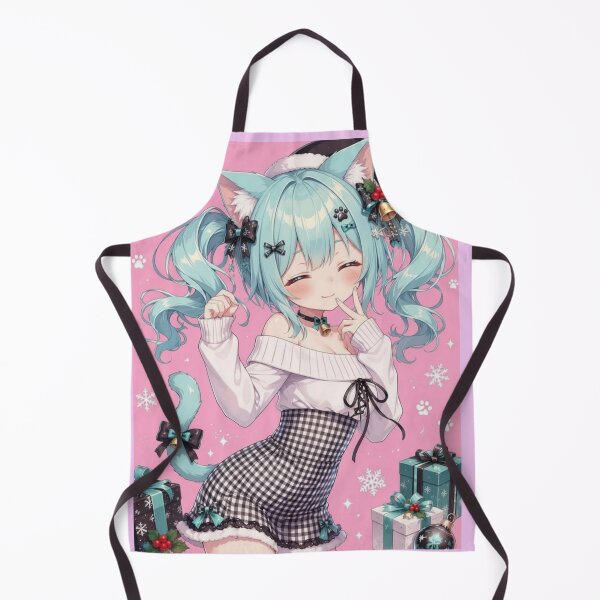 Artikelvorschau,  Anime Christmas Girl Mint – Kawaii Holiday Design with Presents entworfen und verkauft von Revyra Design .