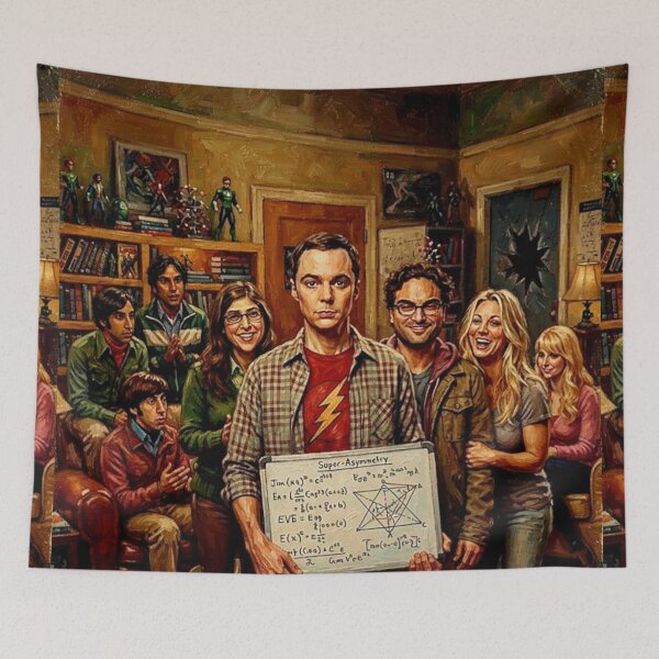 Item preview, The Big Bang Theory Retro Geek Comedy Tribute Art Poster designed and sold by Art's Diner.