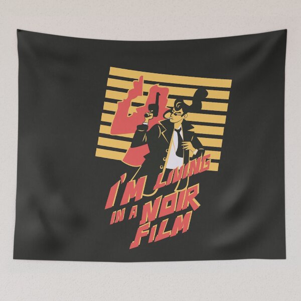 Item preview, I’m Living in a Noir Vintage Detective Illustration designed and sold by beboplab.