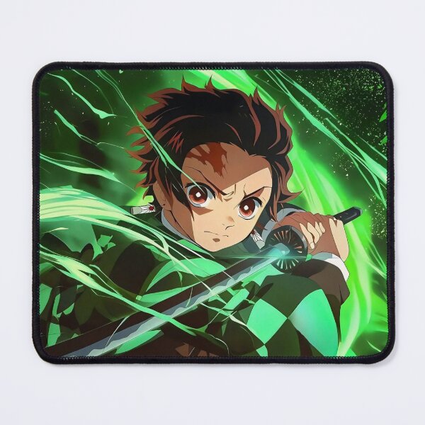 Item preview, Tanjiro Kamado Green Water Breathing designed and sold by PosterFuel.