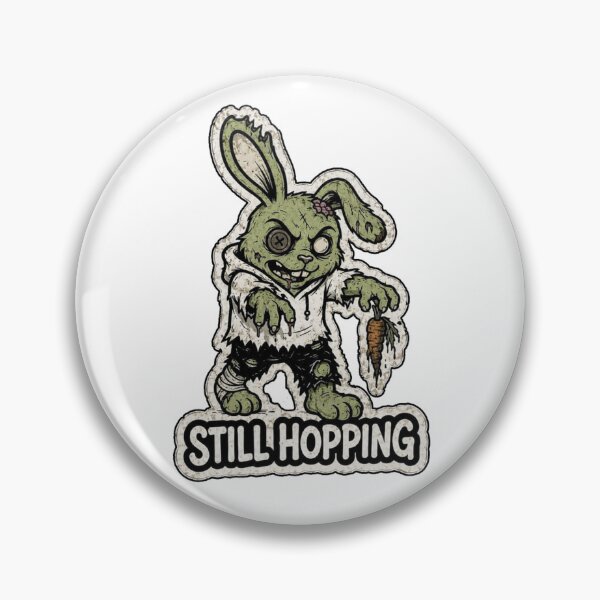 Item preview, Still Hopping Zombie Bunny Funny Halloween Rabbit T-Shirt designed and sold by bunnymode.