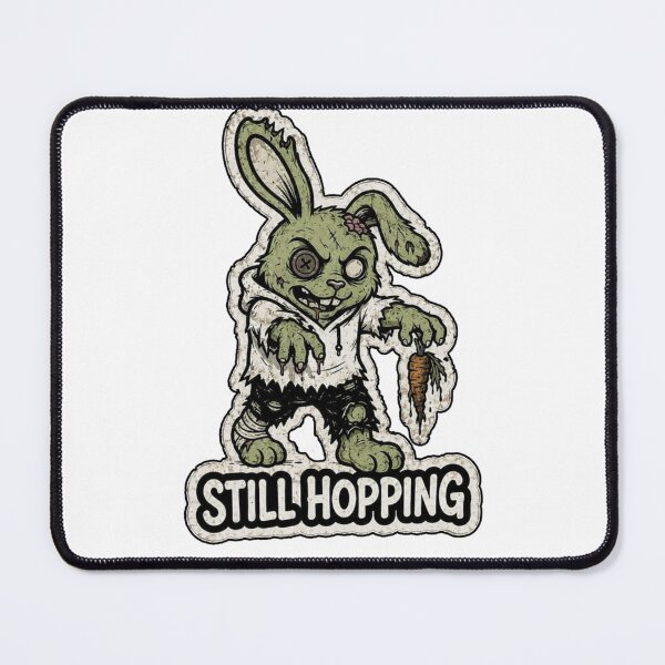 Item preview, Still Hopping Zombie Bunny Funny Halloween Rabbit T-Shirt designed and sold by bunnymode.