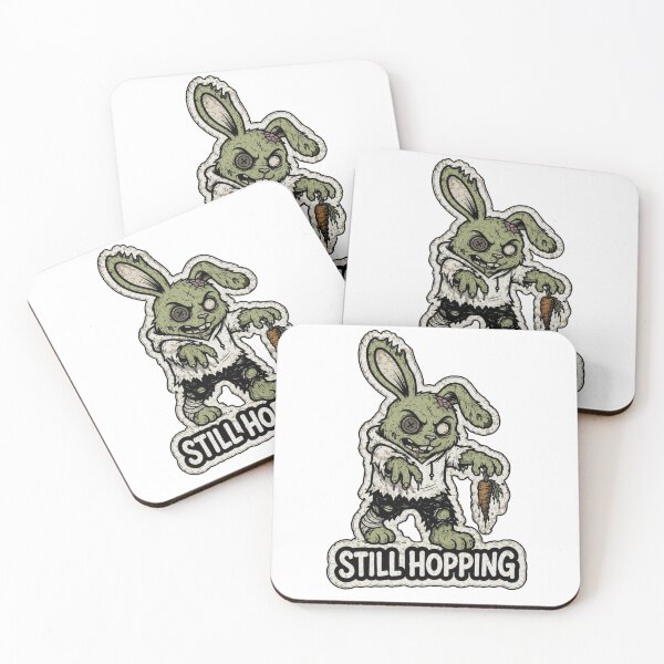 Item preview, Still Hopping Zombie Bunny Funny Halloween Rabbit T-Shirt designed and sold by bunnymode.