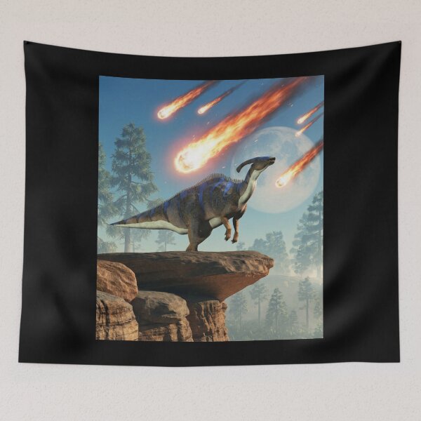 Item preview, Meteor Storm Dinosaur – Parasaurolophus Under Fire | Prehistoric Apocalypse designed and sold by Meteor Mercher Shop.