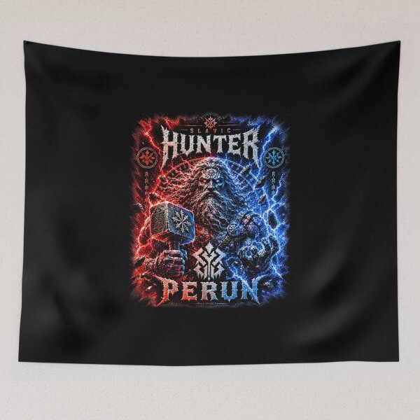 Item preview, Slavic Hunter Perun God of Thunder Viking Slavic Mythology Warrior T-Shirt designed and sold by Bizon2910.