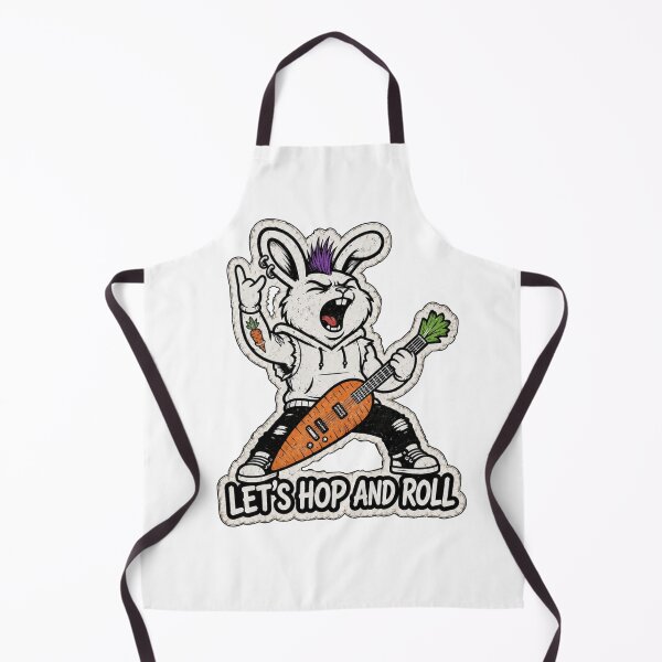 Item preview, Let's Hop and Roll Punk Rock Bunny Funny Guitar Rabbit T-Shirt designed and sold by bunnymode.