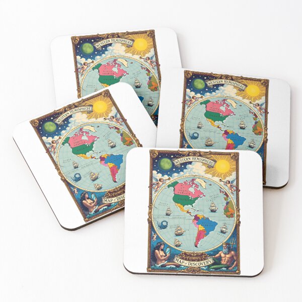 Item preview, Vintage Map of Discovery: The Western Hemisphere designed and sold by interdesigner.