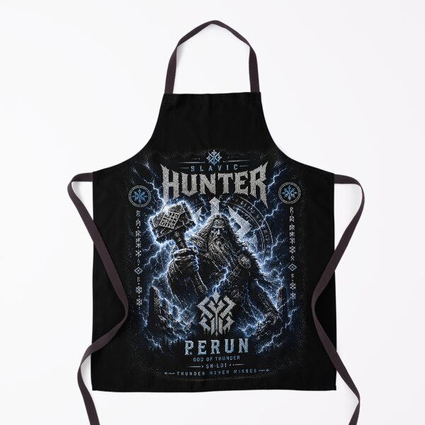 Item preview, Perun Thunder God Blue Lightning Slavic Hunter Viking Mythology Shirt designed and sold by Bizon2910.
