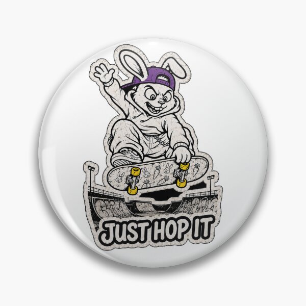 Item preview, Just Hop It Skate Bunny Funny Skateboard Rabbit T-Shirt designed and sold by bunnymode.