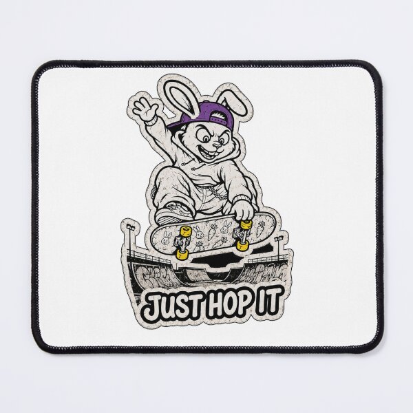 Item preview, Just Hop It Skate Bunny Funny Skateboard Rabbit T-Shirt designed and sold by bunnymode.