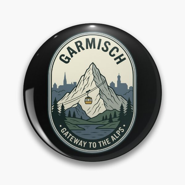 Item preview, Garmisch Gateway To The Alps Vintage Travel Emblem designed and sold by k3rstman1.