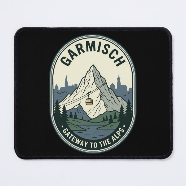 Item preview, Garmisch Gateway To The Alps Vintage Travel Emblem designed and sold by k3rstman1.