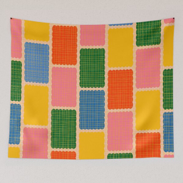Item preview, Colorful Retro Contemporary Woven Patchwork Pattern designed and sold by kierkegaard.