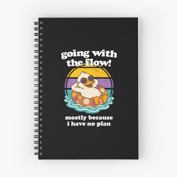 Item preview, Going With The Flow Retro Duck Funny Affirmation designed and sold by Uppercase Tees.
