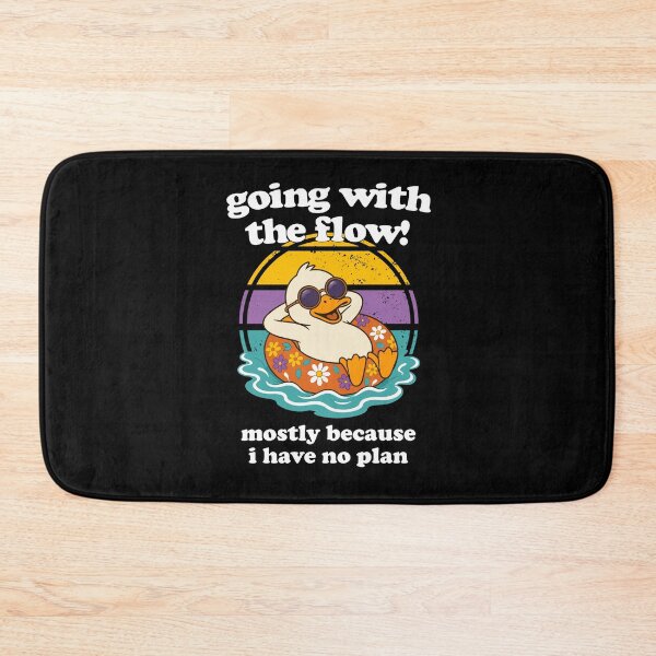 Item preview, Going With The Flow Retro Duck Funny Affirmation designed and sold by Uppercase Tees.